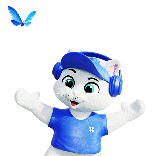 cat opening arms