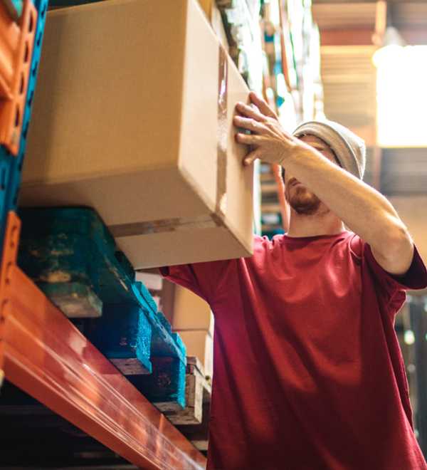 working in warehouse