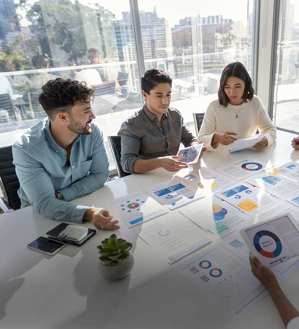 people analyzing data