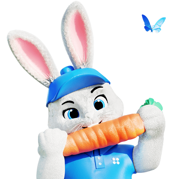 rabbit eating carrot